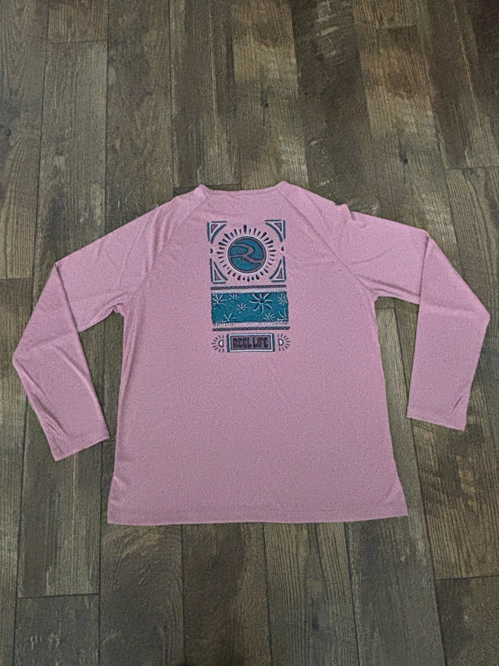 Reel Life NWT Shirt Womens XXL Pink Jax Beach Long Sleeve UPF 50 Thumb Hole